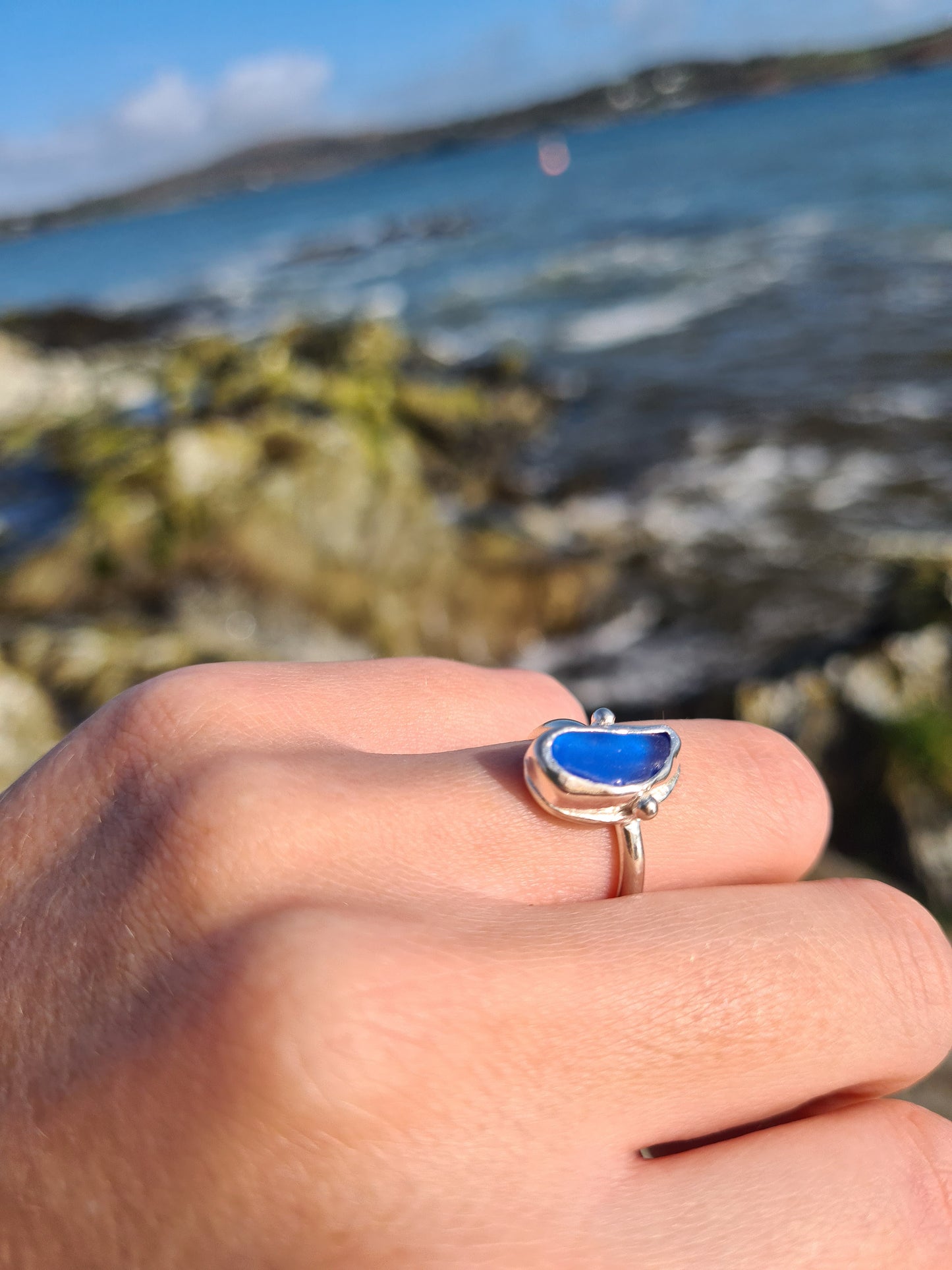 Royal Blue Embellished Ring