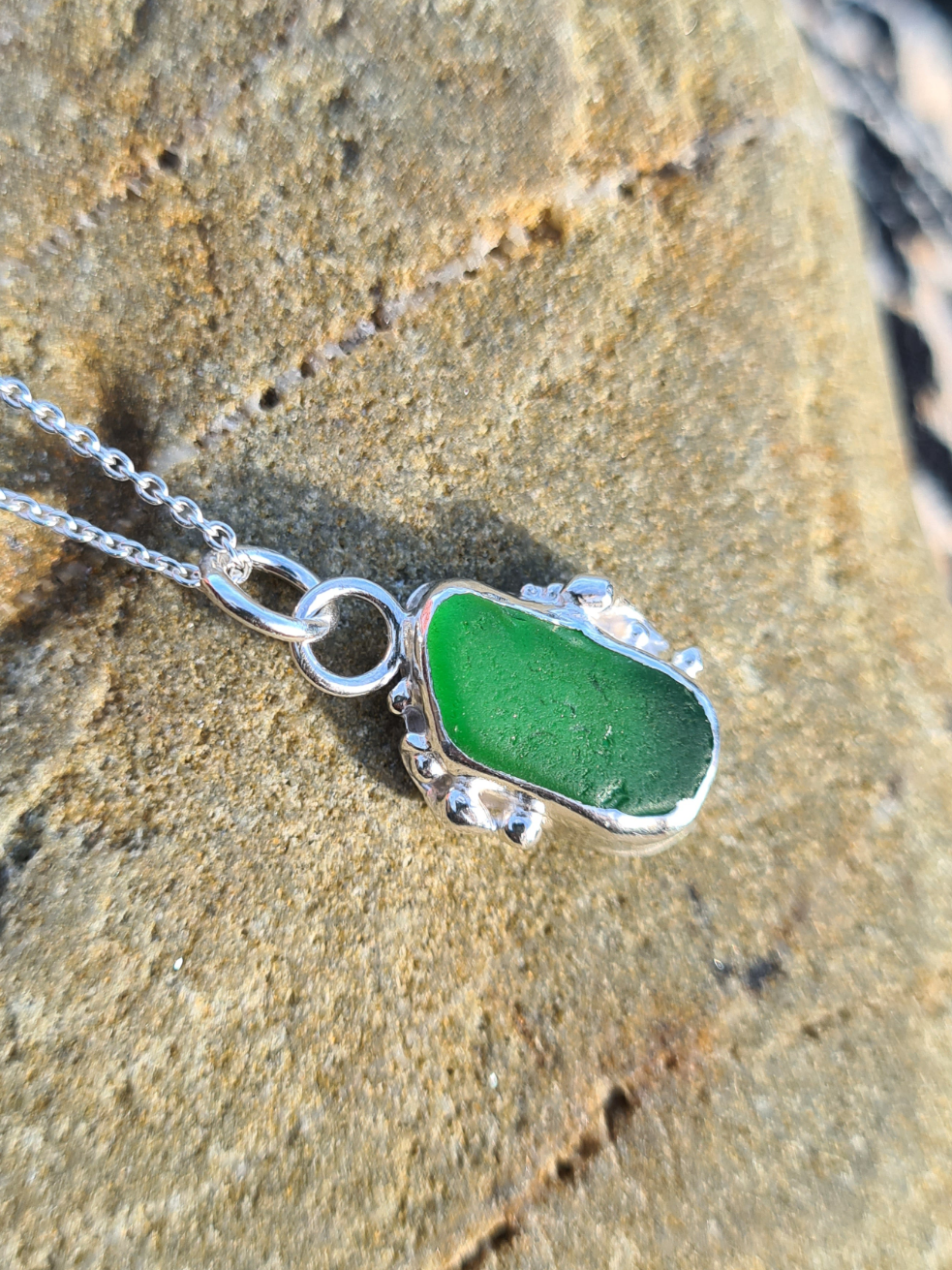 Vivid Green Organic Necklace