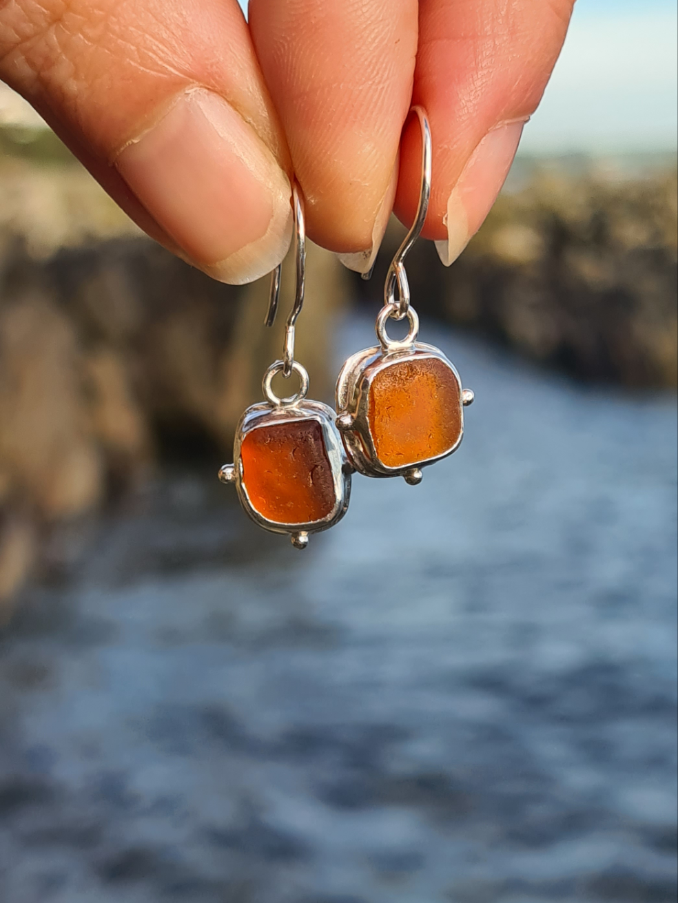 Amber Embellished Earrings