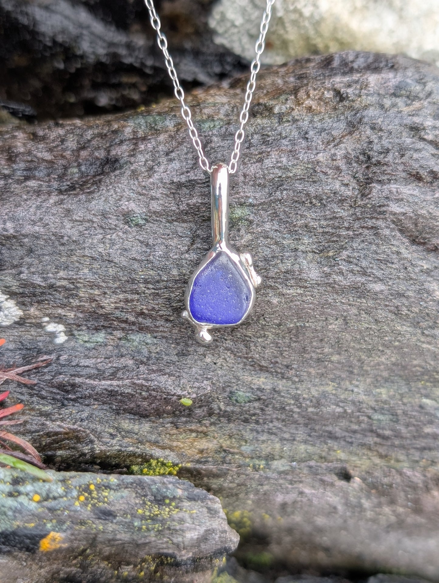 Royal Blue Seaglass Necklace