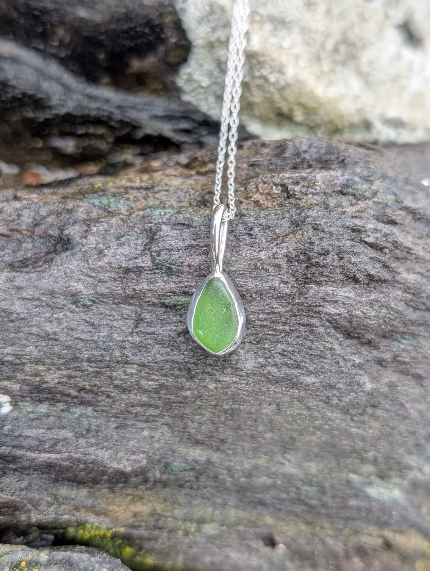 Green Seaglass Necklace