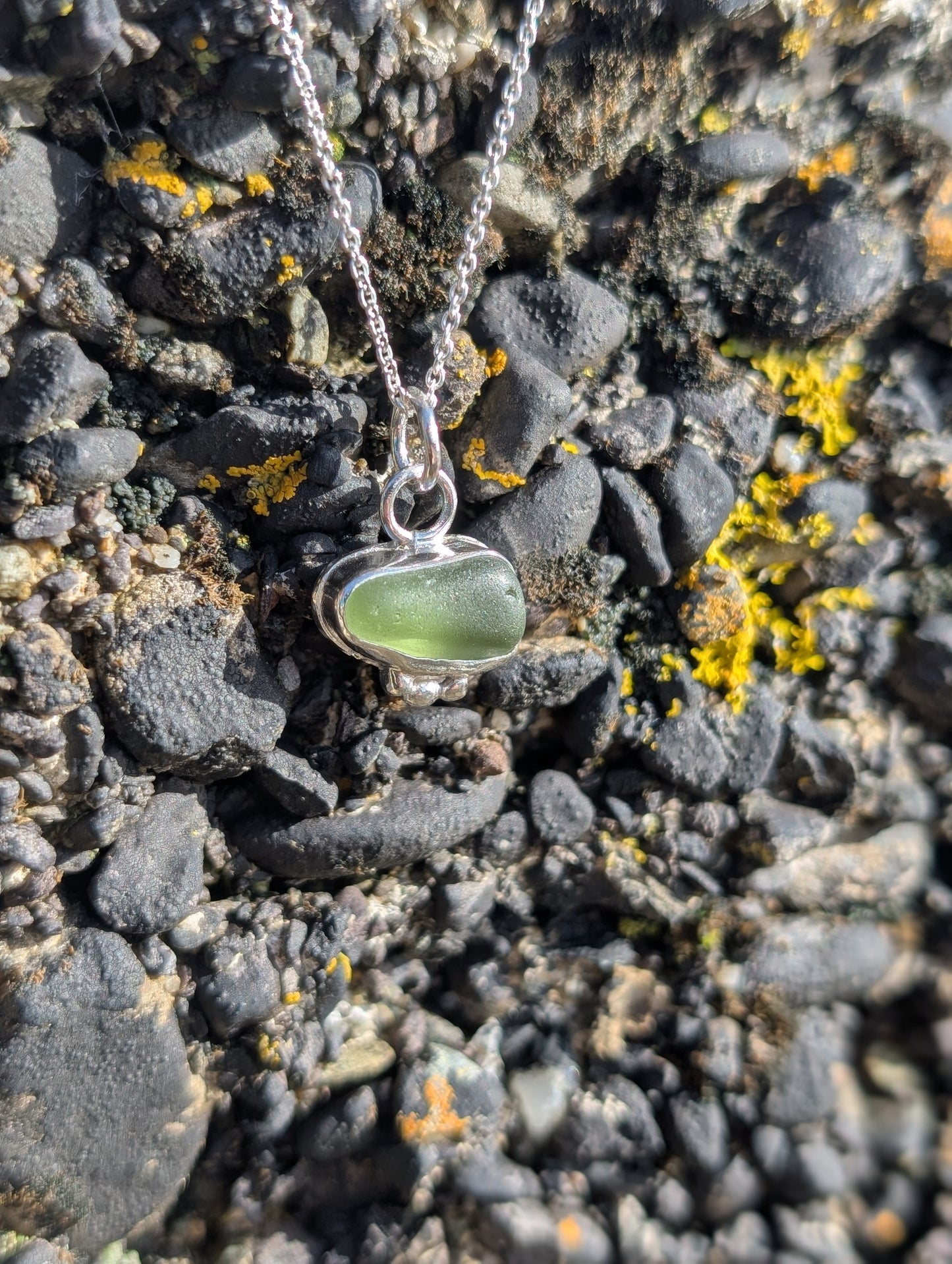 Sage Green Organic Necklace