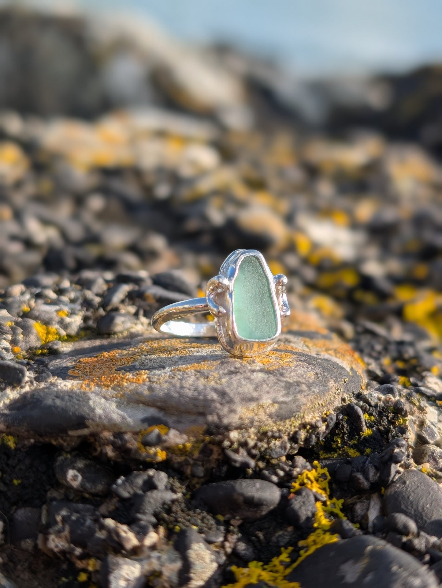 Light Turquoise Embellished Ring