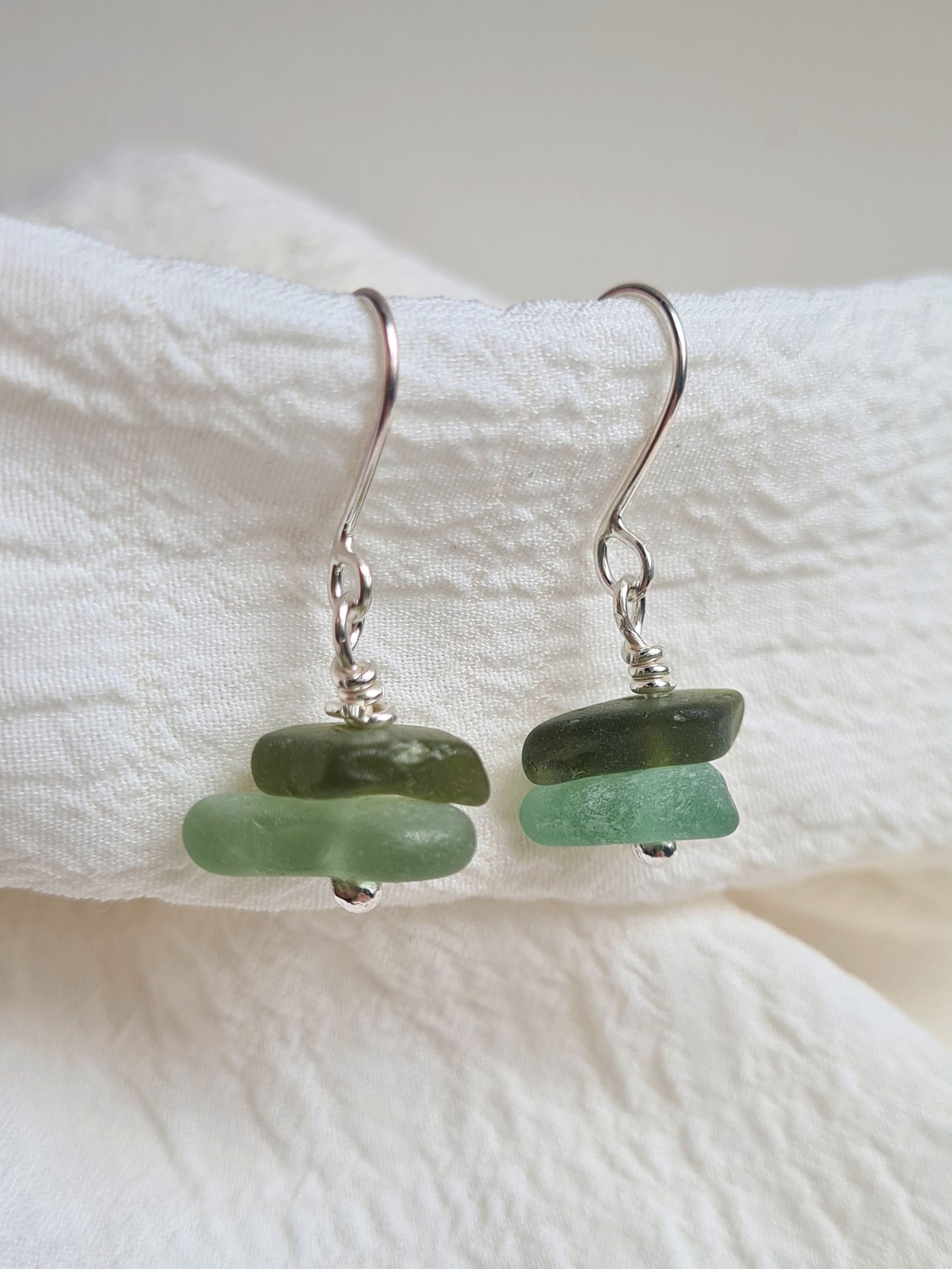 Green Costal Charm Earrings