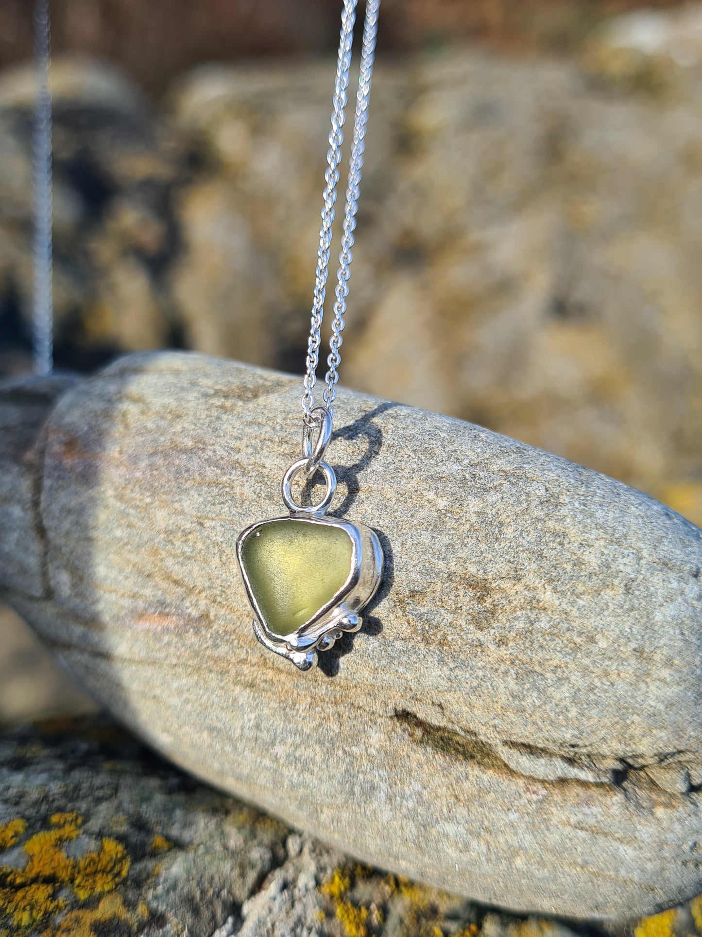 Sage Green Organic Necklace