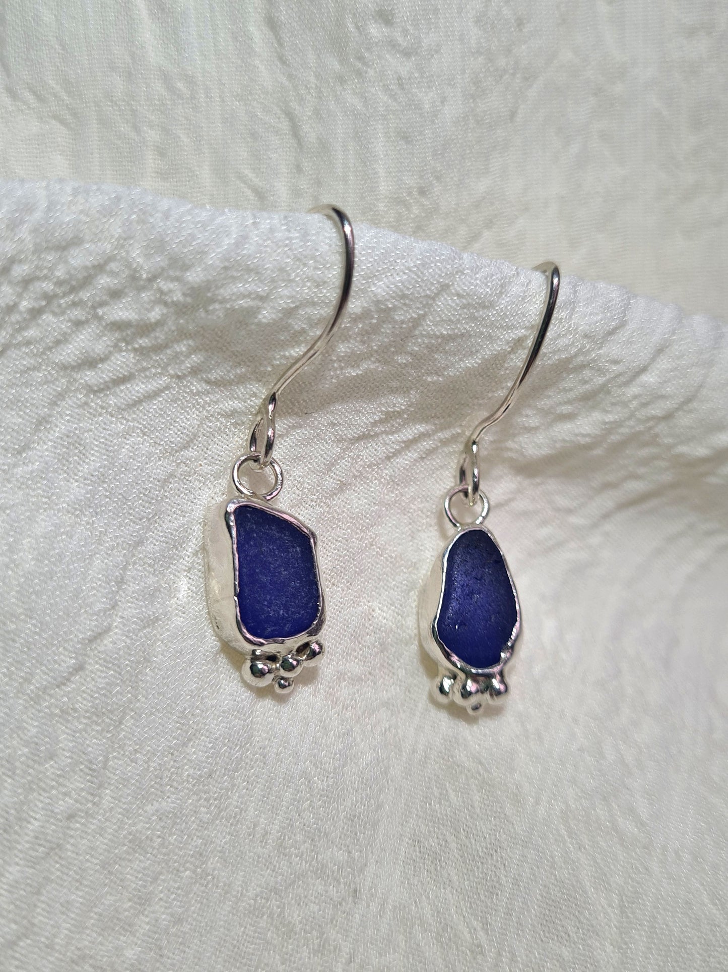 Royal Blue Embellished Earrings