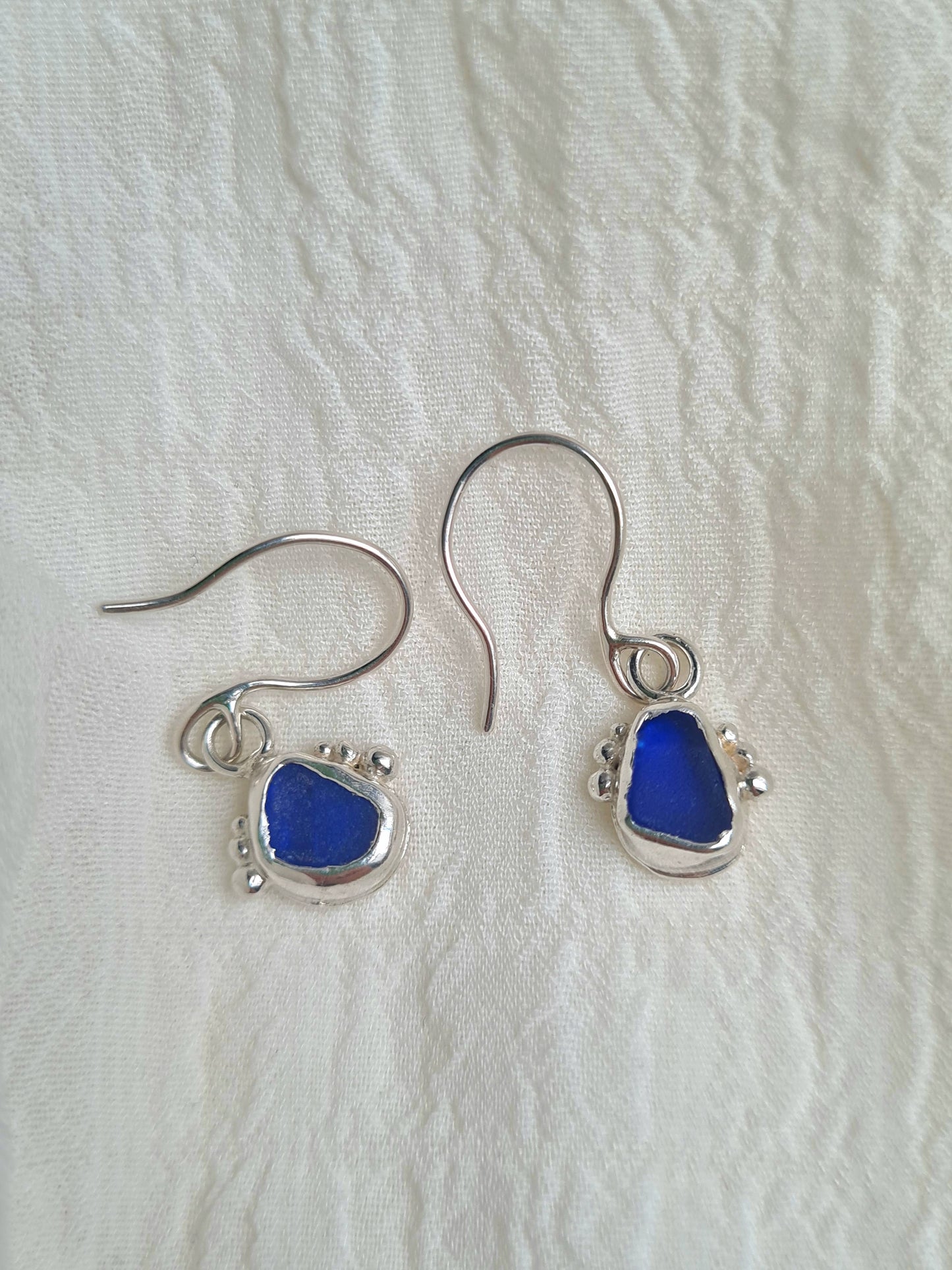 Royal Blue Embellished Earrings
