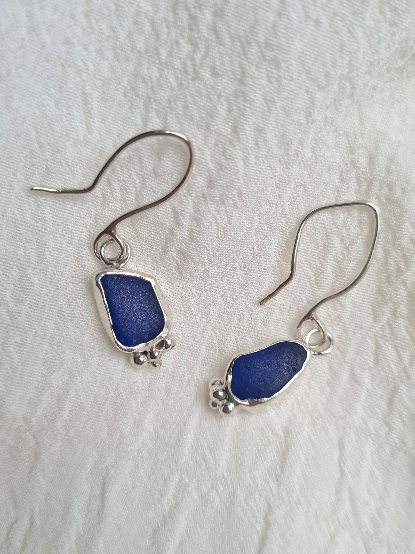 Royal Blue Embellished Earrings