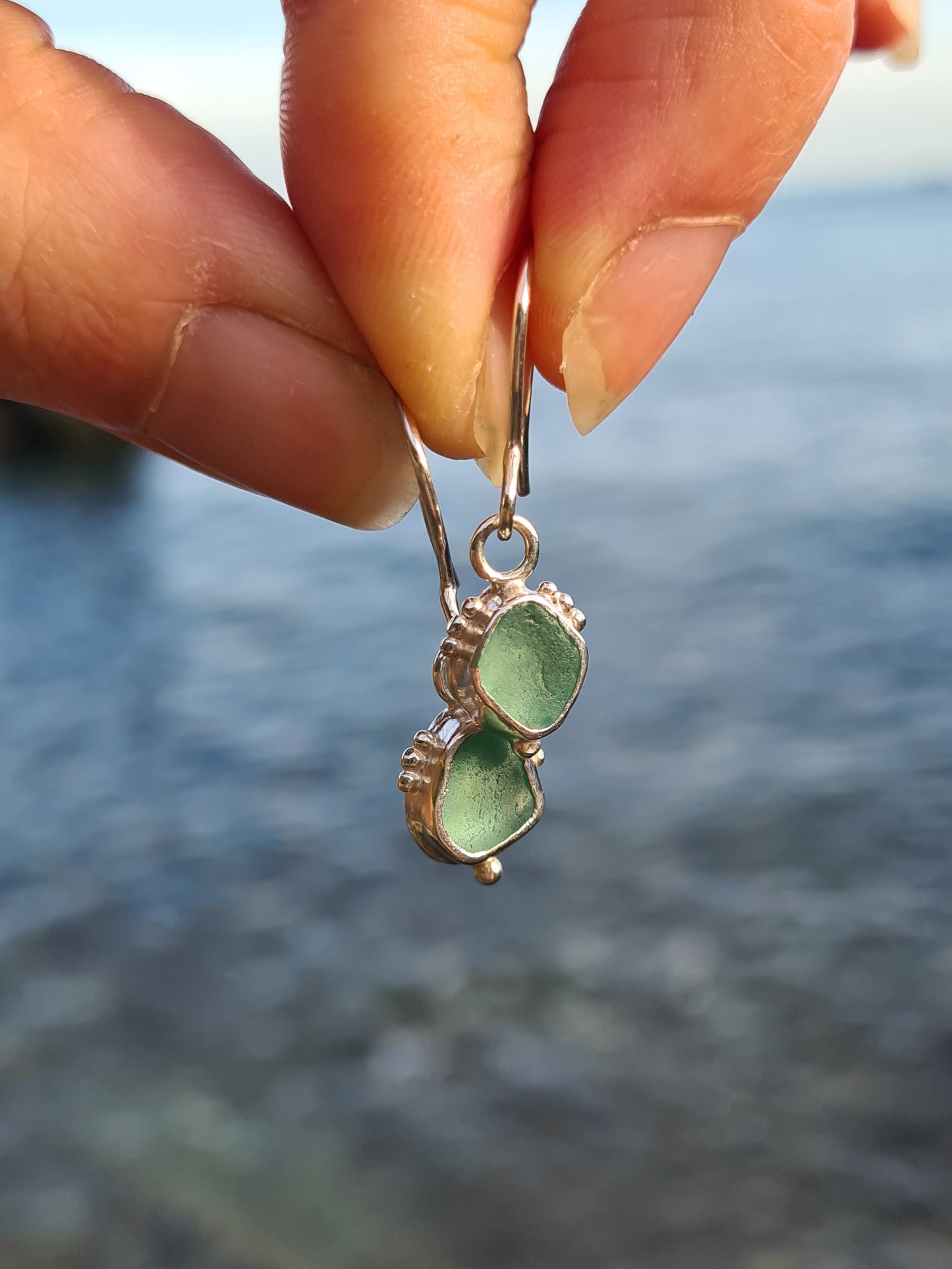 Delicate Turquoise Embellished Earrings