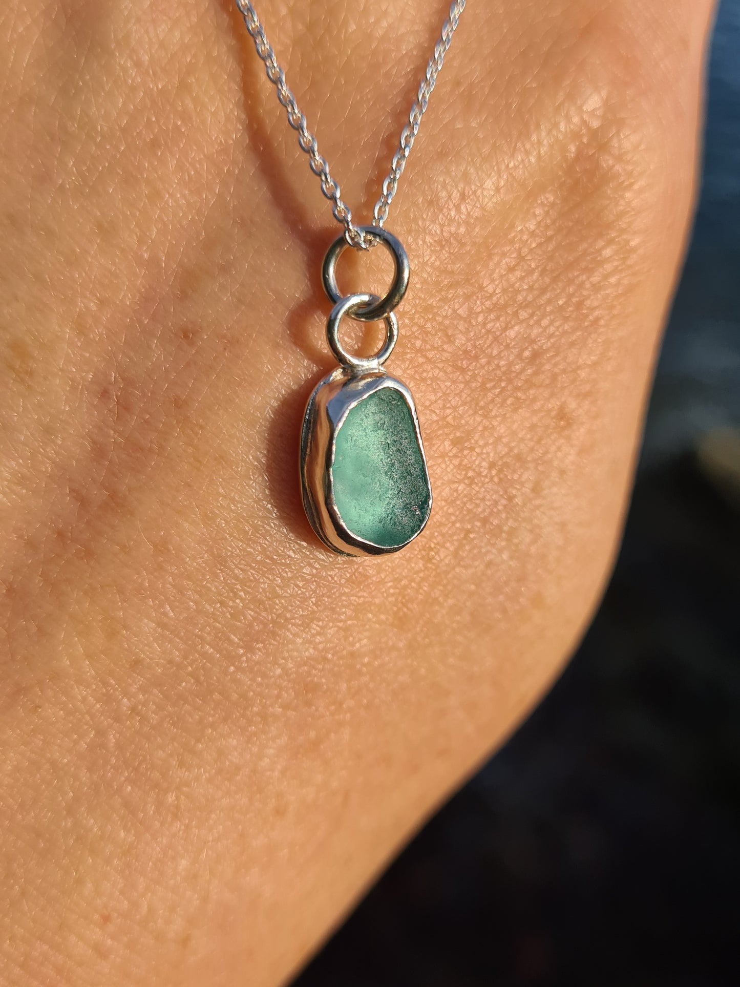 Light Turquoise Droplet Necklace