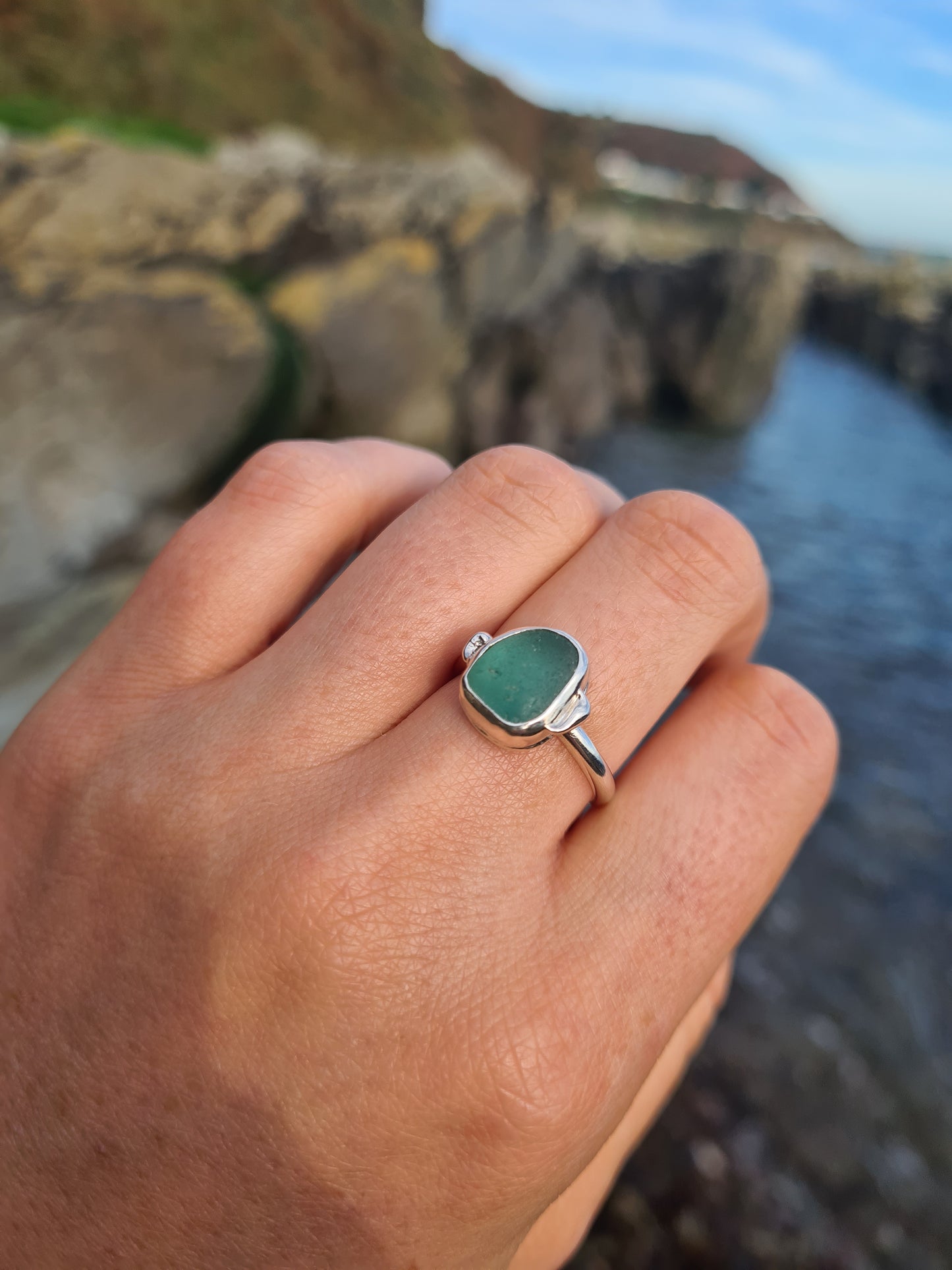 Vibrant Turquoise Embellished Silver Ring