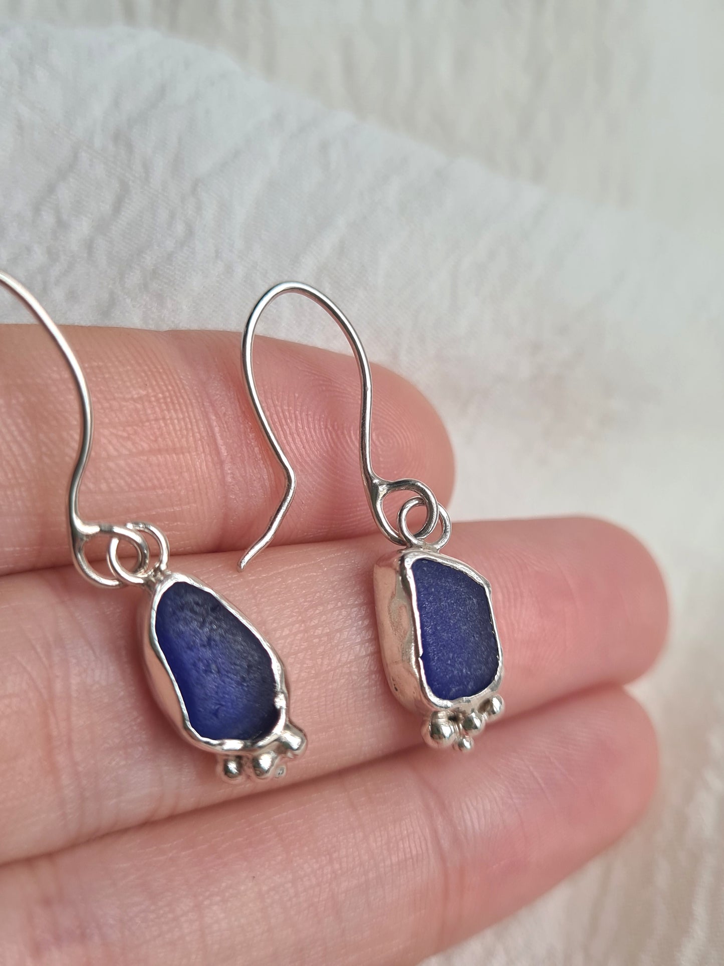 Royal Blue Embellished Earrings