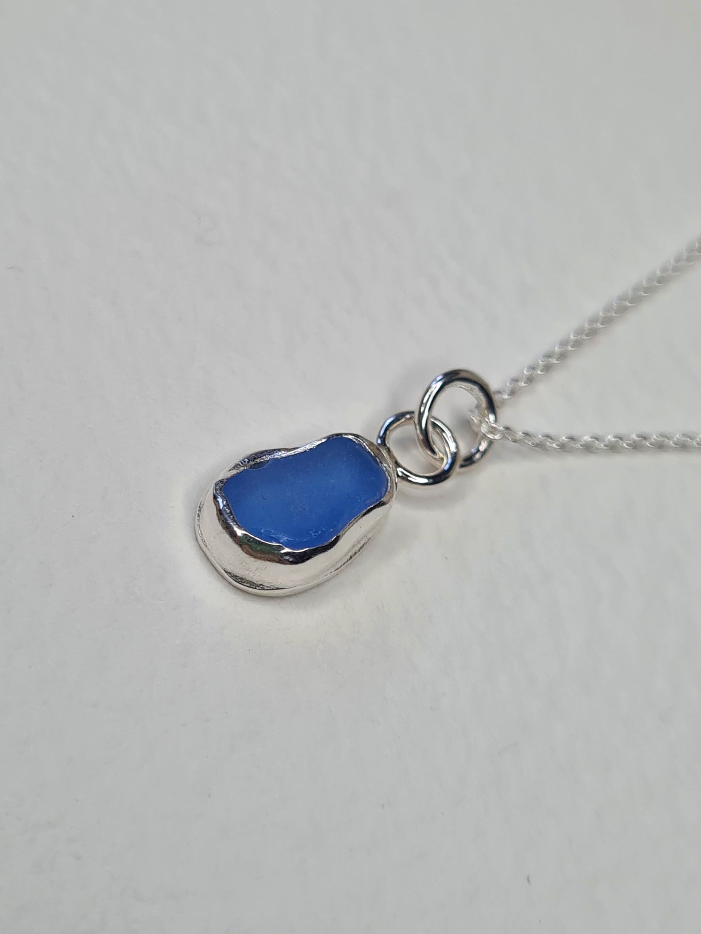 Bright Blue Droplet Necklace