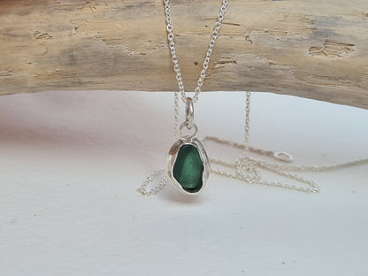 This little aquamarine sea gem is nestled in a sterling silver bezel on a delicate silver cable chain. Handmade with sustainability in mind this silver necklace is made from 100% recycled silver.