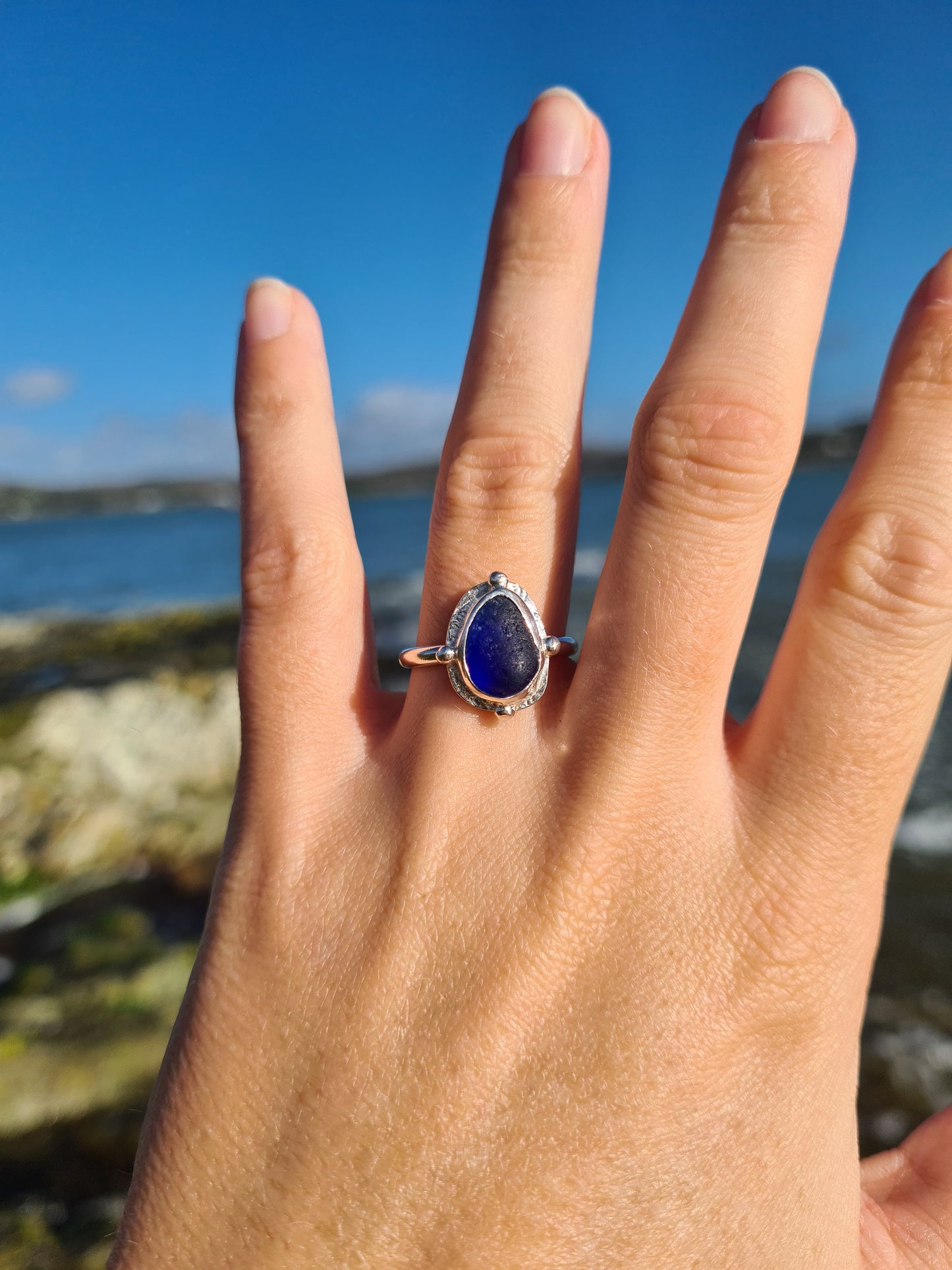 Royal Blue Celtic Ring