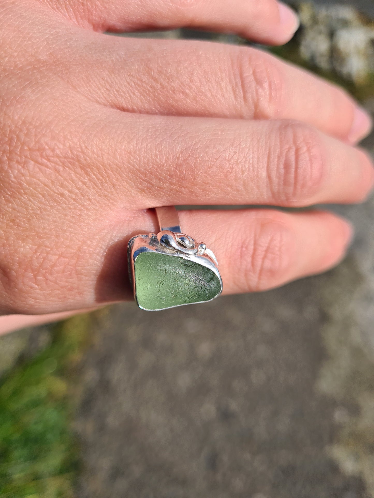 Sage Green Chunky Ring