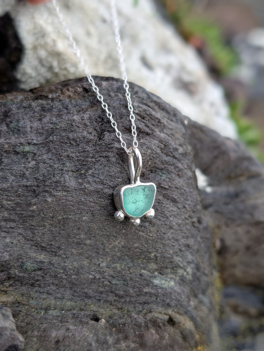 Turquoise Seaglass Necklace
