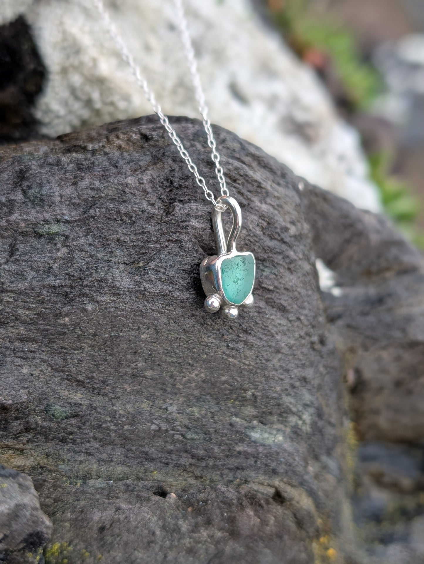 Turquoise Seaglass Necklace