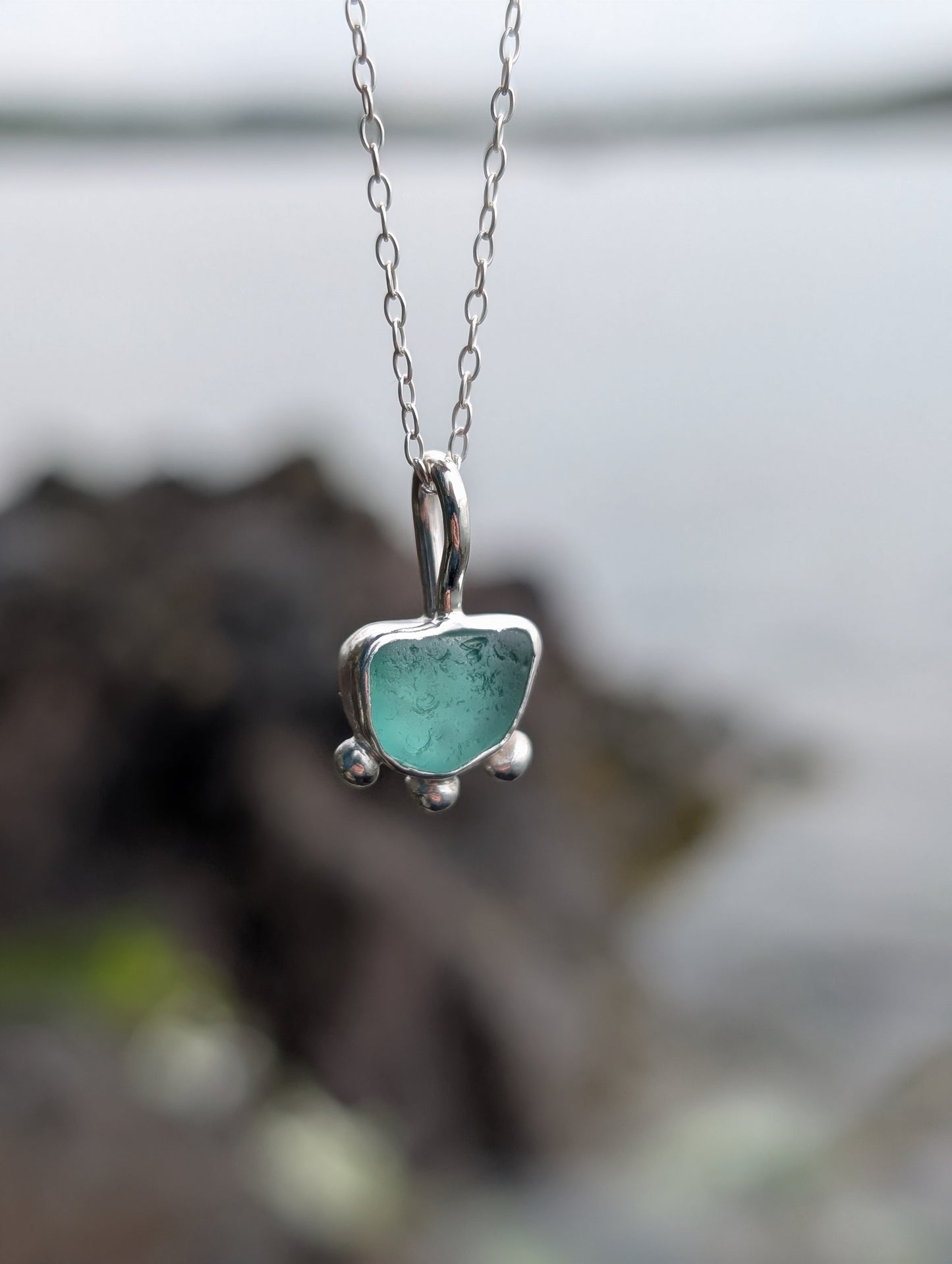Turquoise Seaglass Necklace