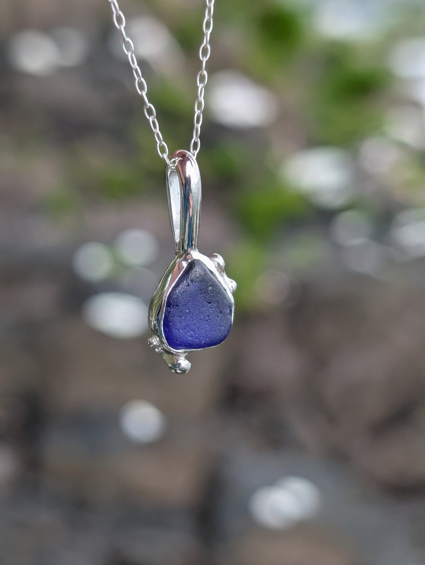 Royal Blue Seaglass Necklace