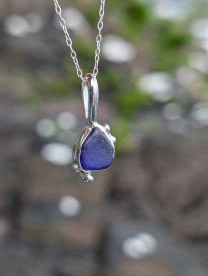 Royal Blue Seaglass Necklace