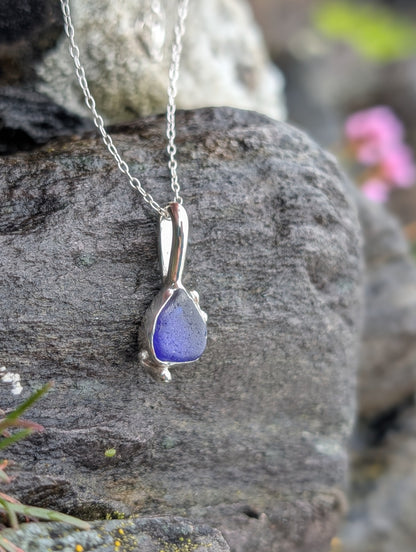 Royal Blue Seaglass Necklace
