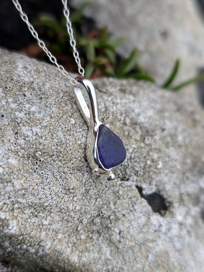 Royal Blue Seaglass Necklace