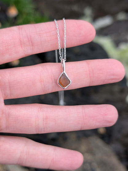 Amber Seaglass Necklace