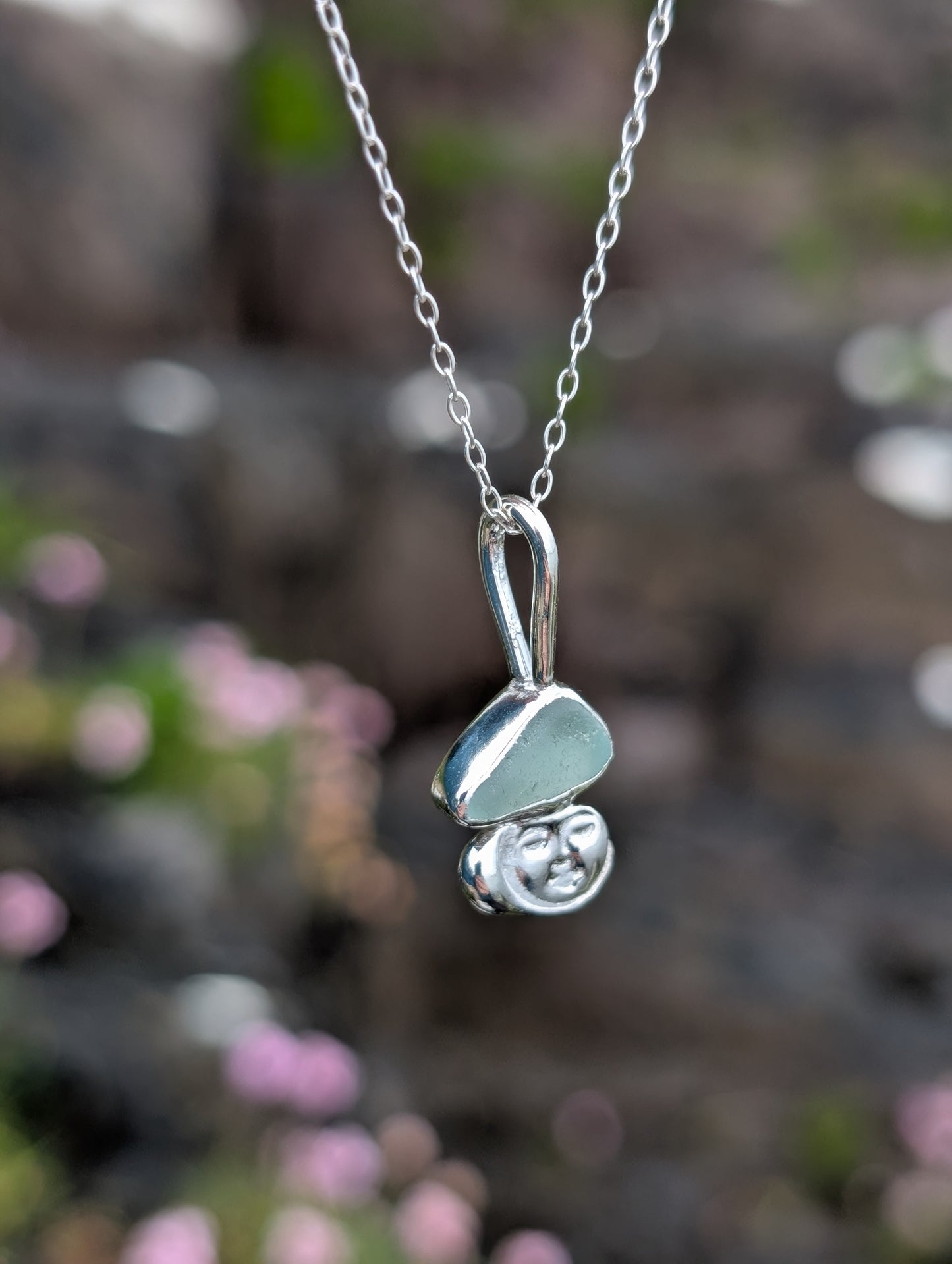 Turquoise Moonface Necklace