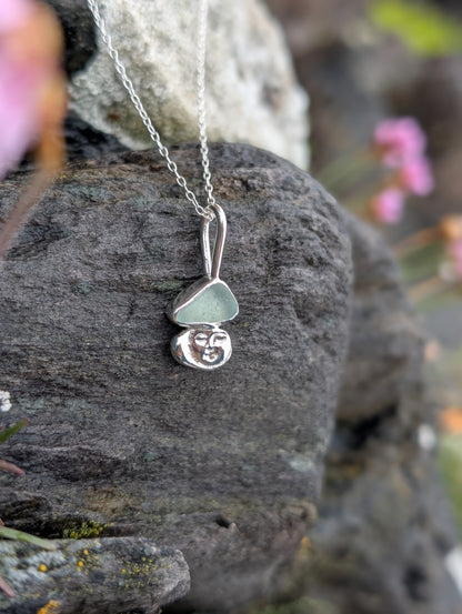 Turquoise Moonface Necklace
