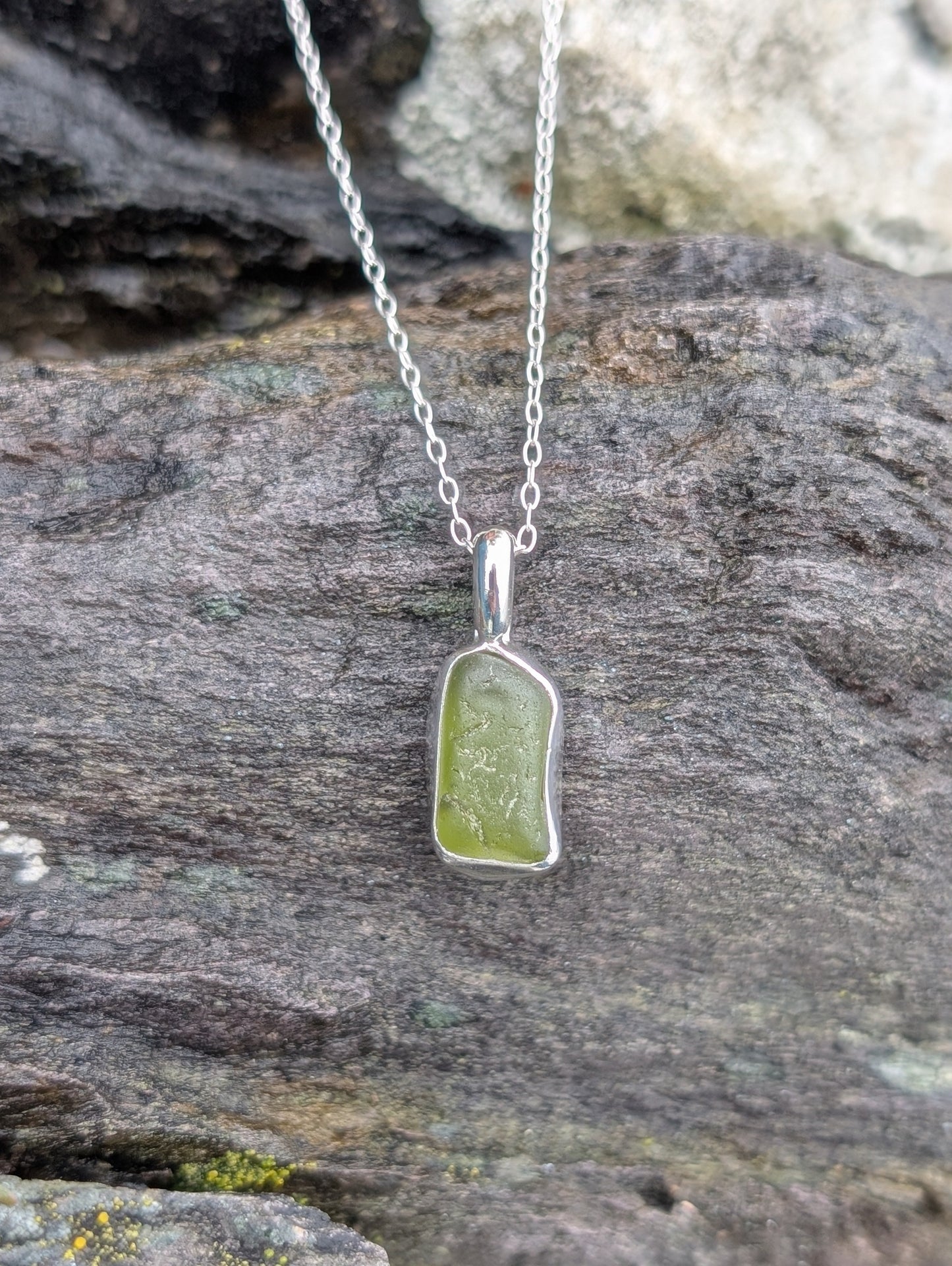 Green Seaglass Necklace