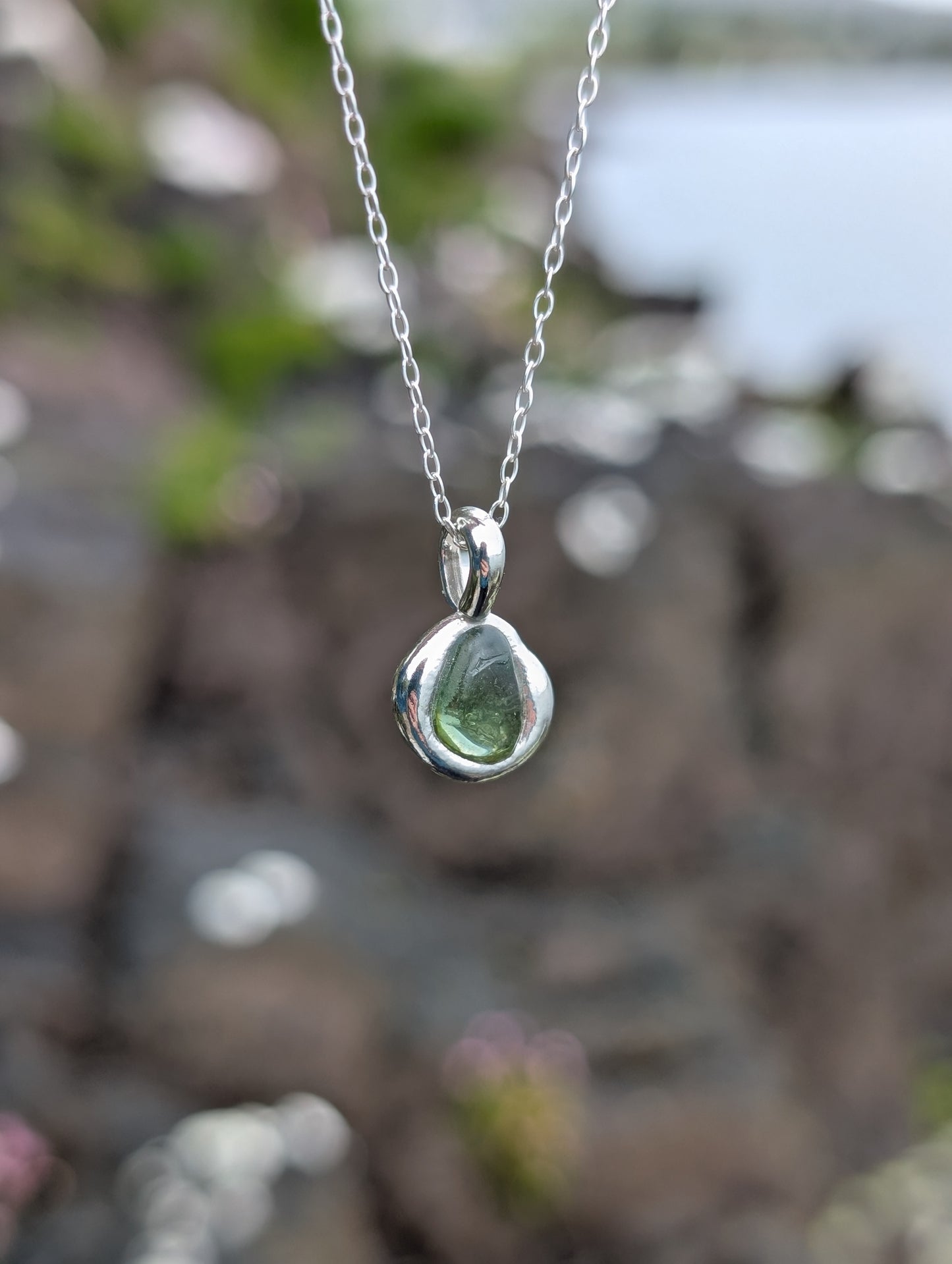 Green Seaglass Necklace
