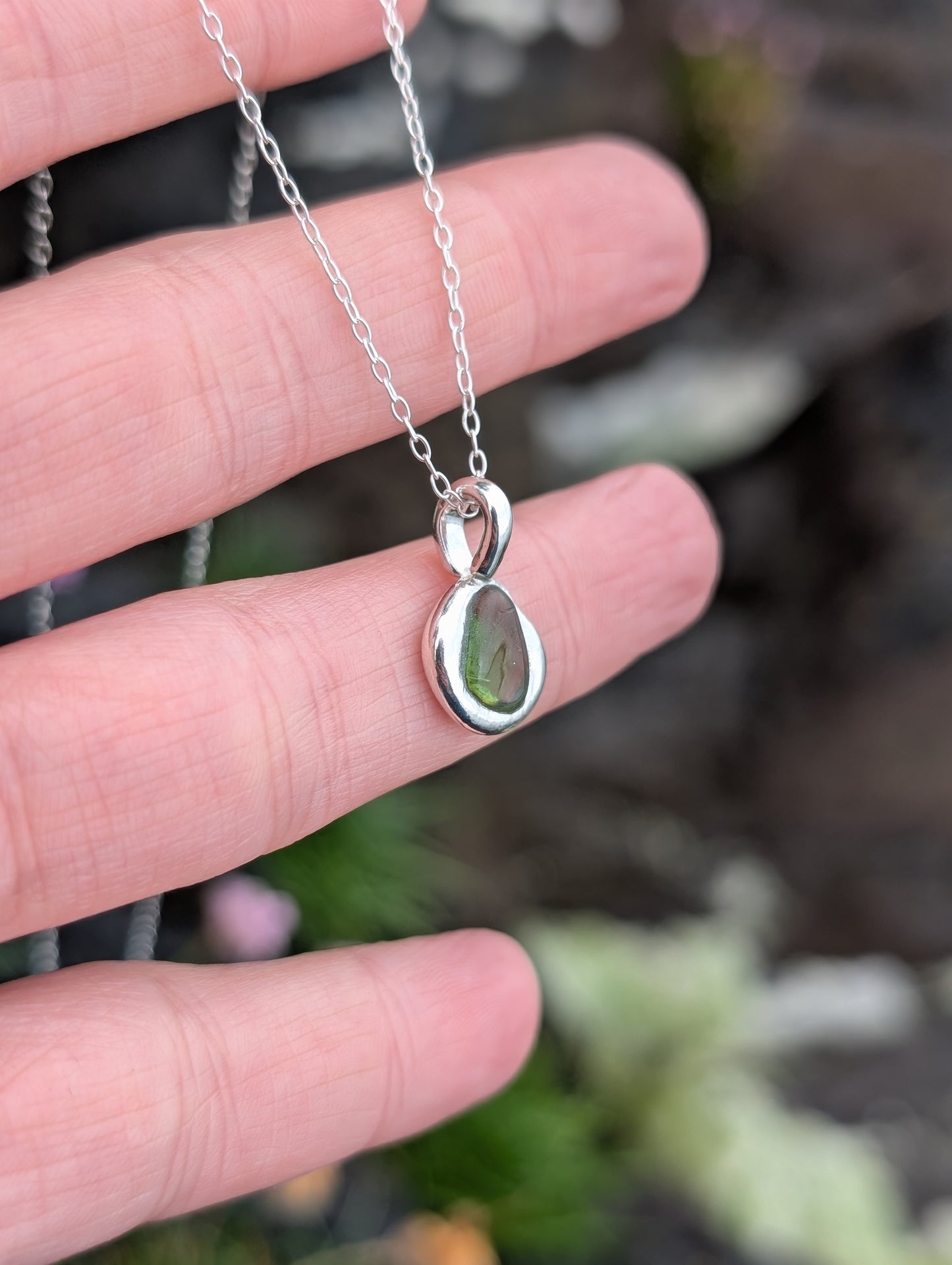 Green Seaglass Necklace