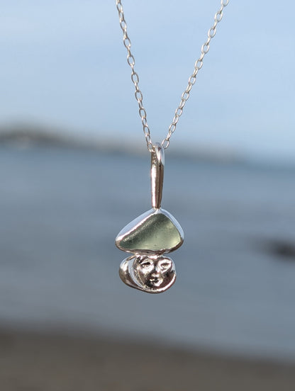 Turquoise Moonface Necklace