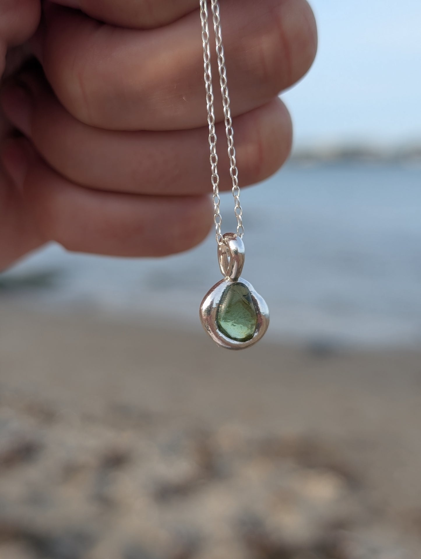 Green Seaglass Necklace