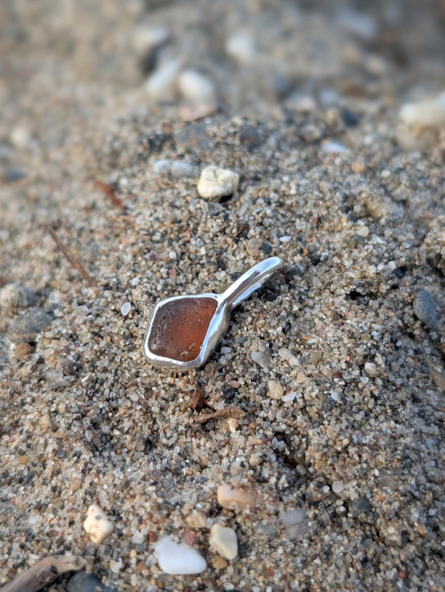 Amber Seaglass Necklace