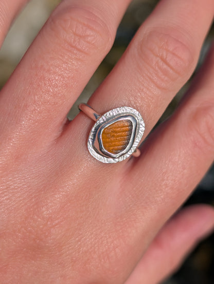 Amber Celtic Ring