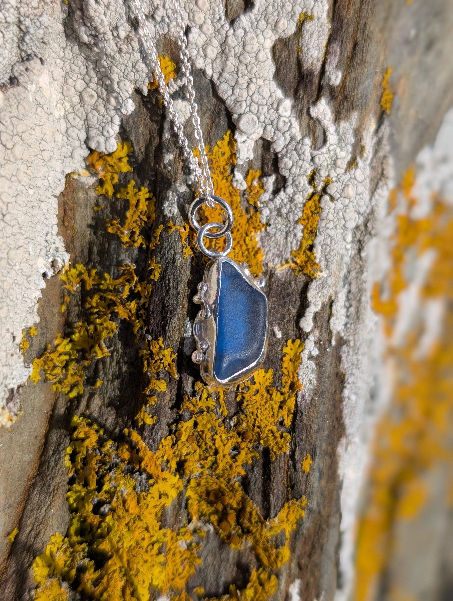 Royal Blue Organic Pendant