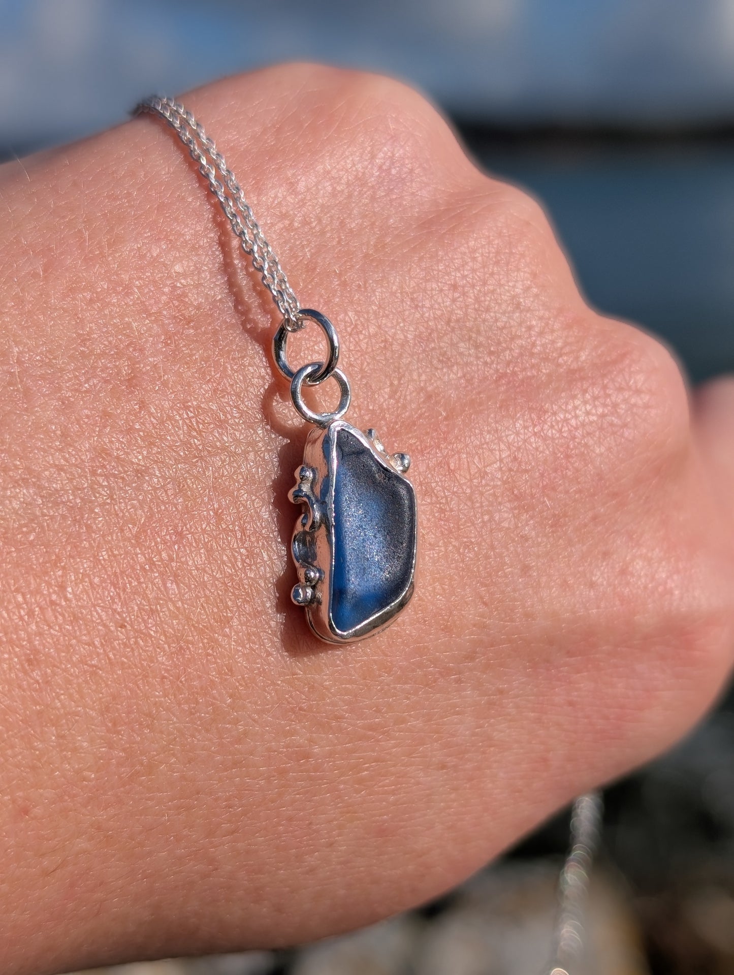 Royal Blue Organic Pendant