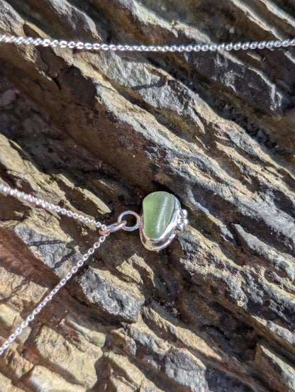 Sage Green Organic Necklace