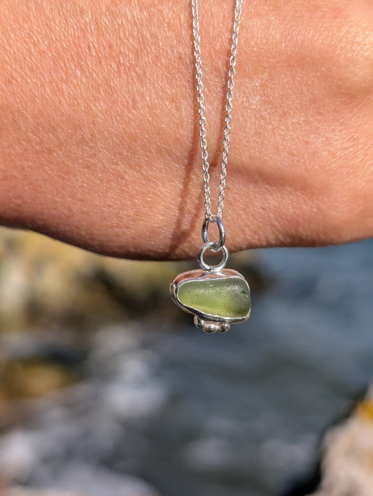 Sage Green Organic Necklace