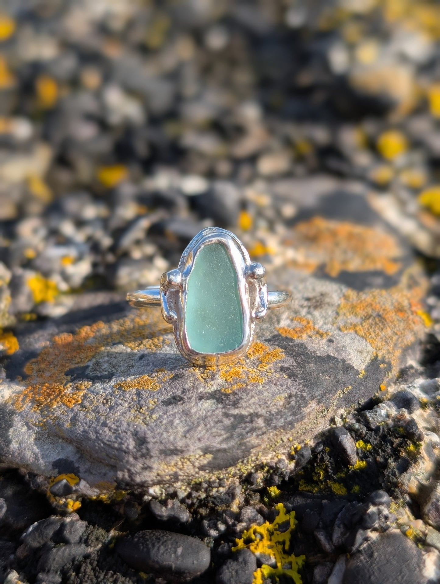 Light Turquoise Embellished Ring
