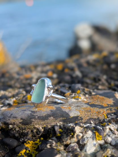 Light Turquoise Embellished Ring