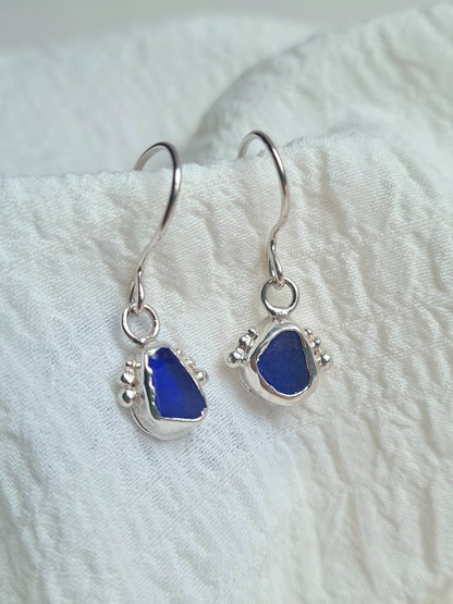 Royal Blue Embellished Earrings