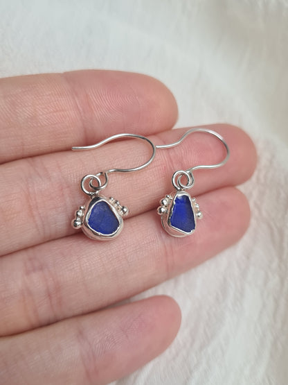 Royal Blue Embellished Earrings